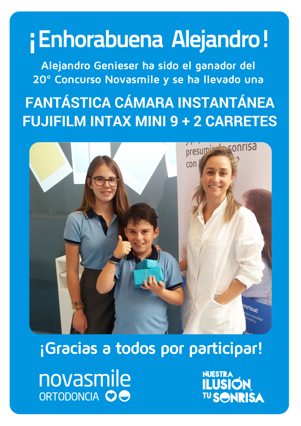 Ganadores de concurso de Novasmile ortodoncias Alicante y Finestrat