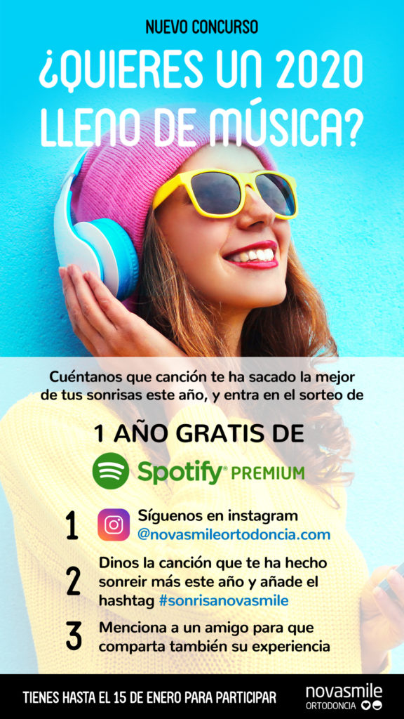 Consigue una año gratis de música gracias a Ortodoncia Novasmile